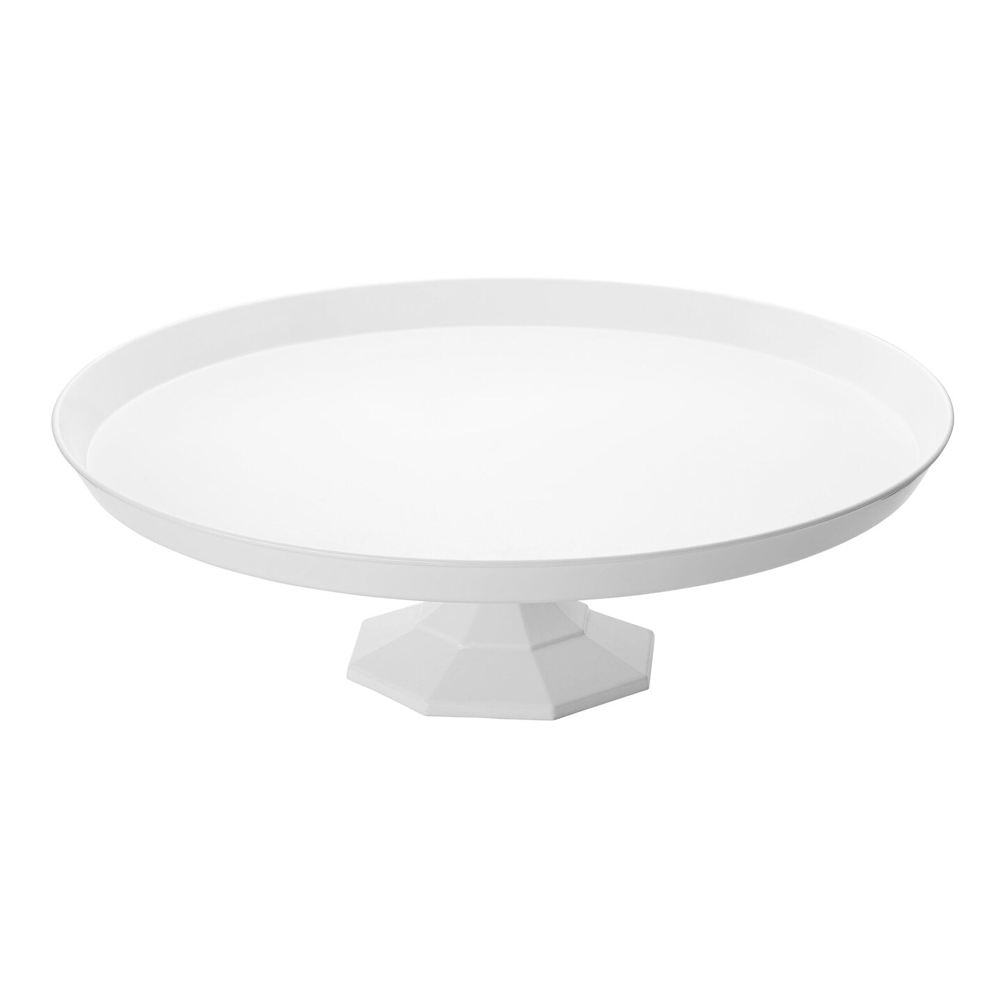 White Small Round Plastic Cake Stands - 10.5" (12 Cake Stands)