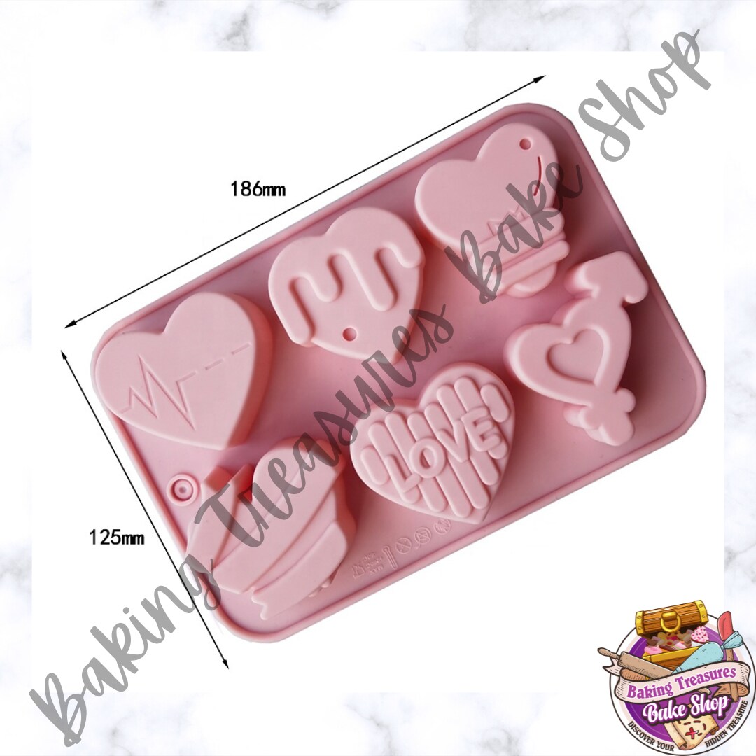 Heart Shaped Silicone Mold 6 Cavity