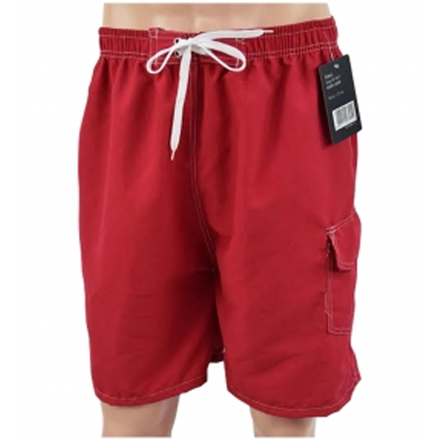 WUHOU Men&#x27;s Swimming Trunk Set Red