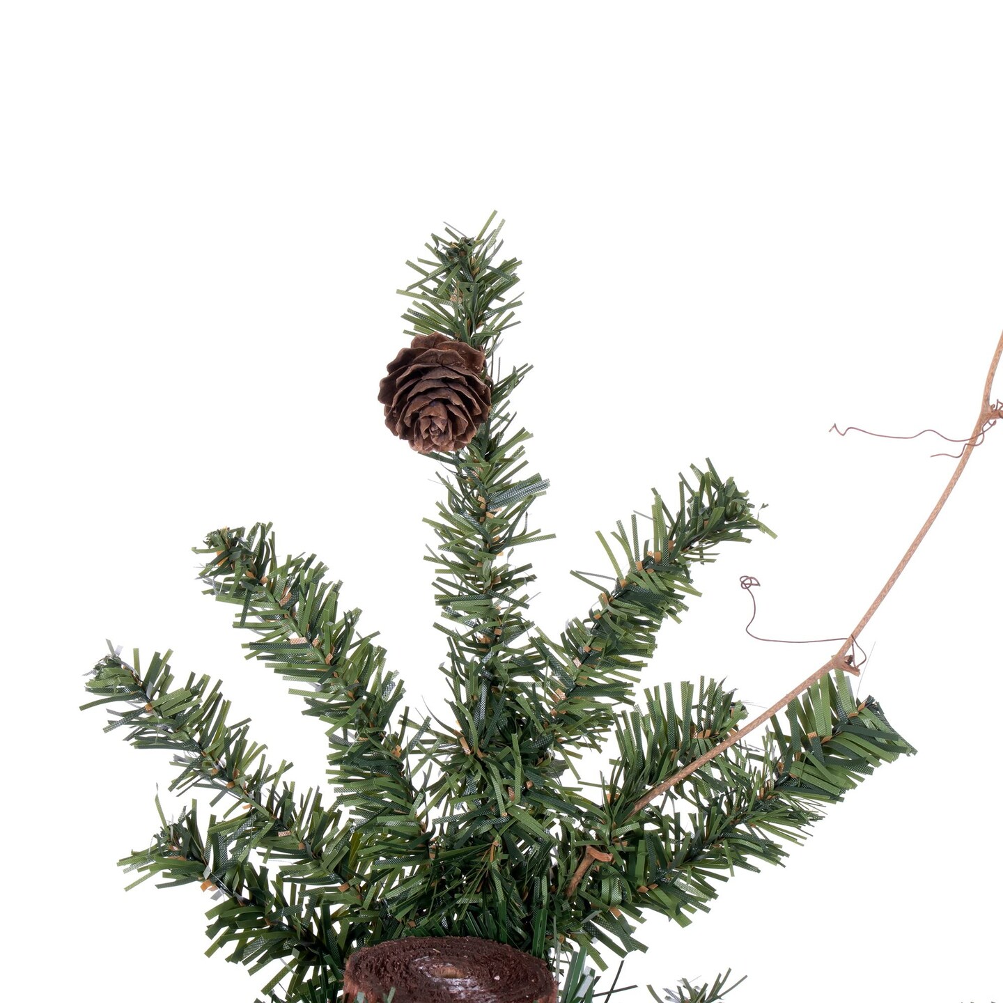 Vickerman 3&#x27; x 22&#x22; Alpine Tree w/Cones/Vine 187T - A807230