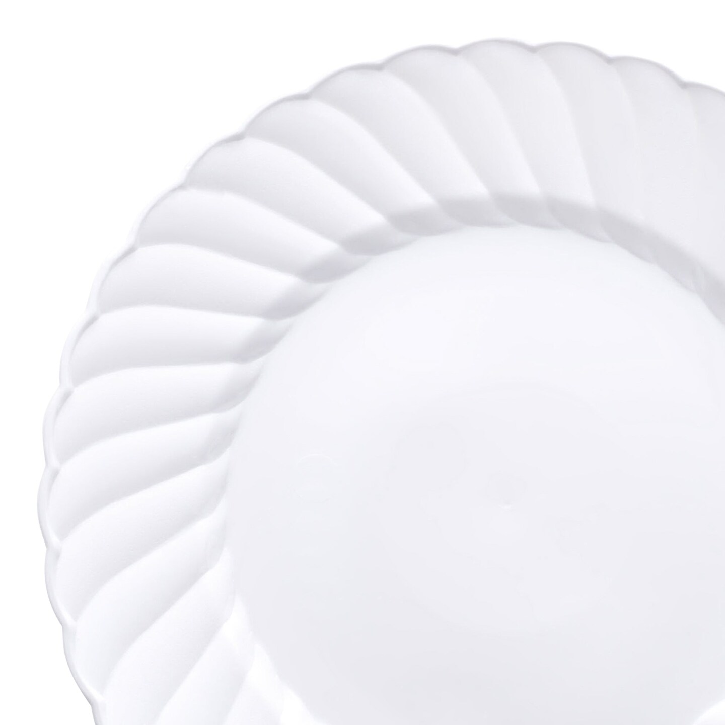 White Flair Plastic Dinner Plates - 10.25&#x22; (144 Plates)