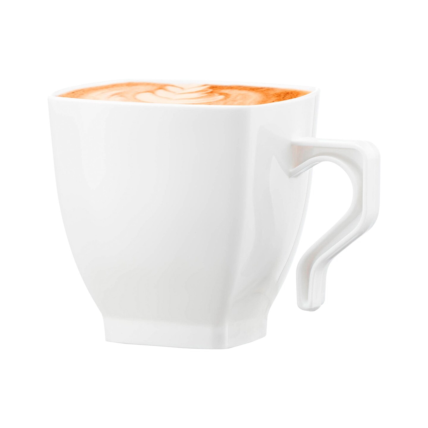 White Square Plastic Coffee Mugs - 8 oz. (192 Mugs)