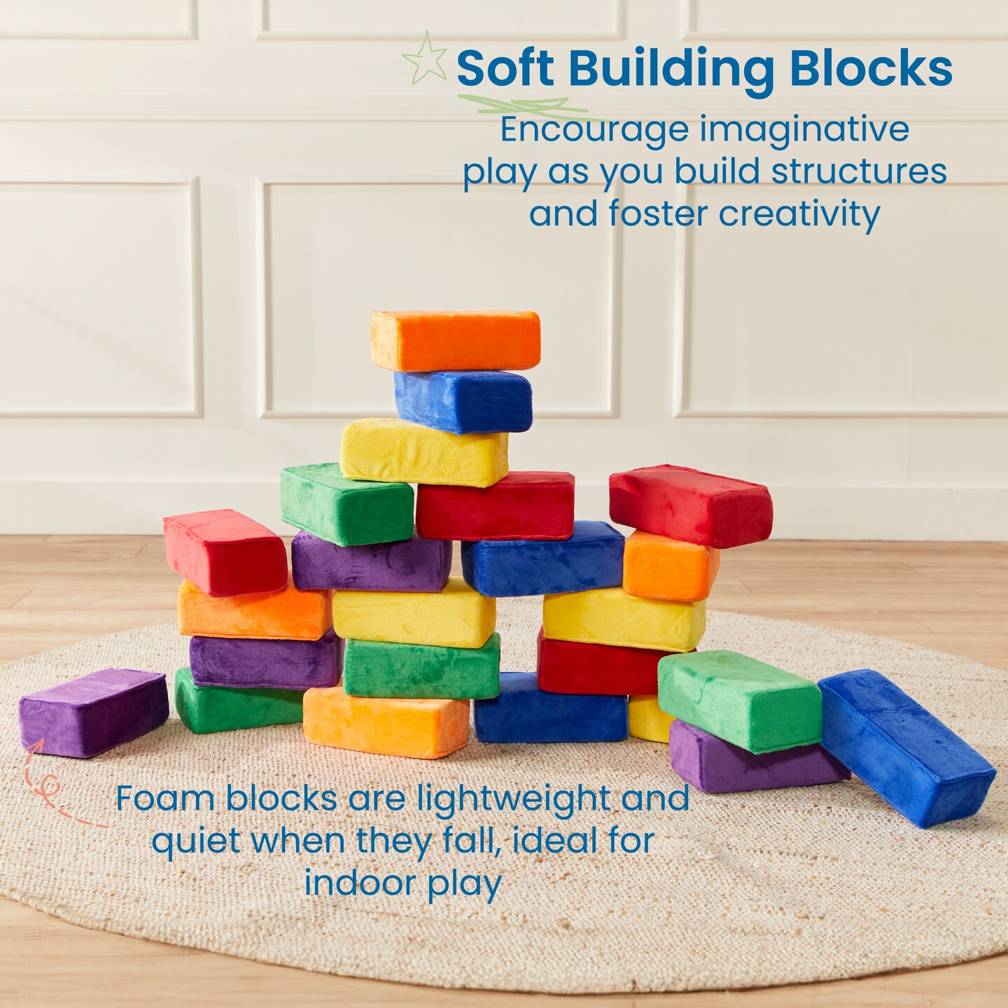 Stack-A-Brick, Foam Blocks, 24-Piece