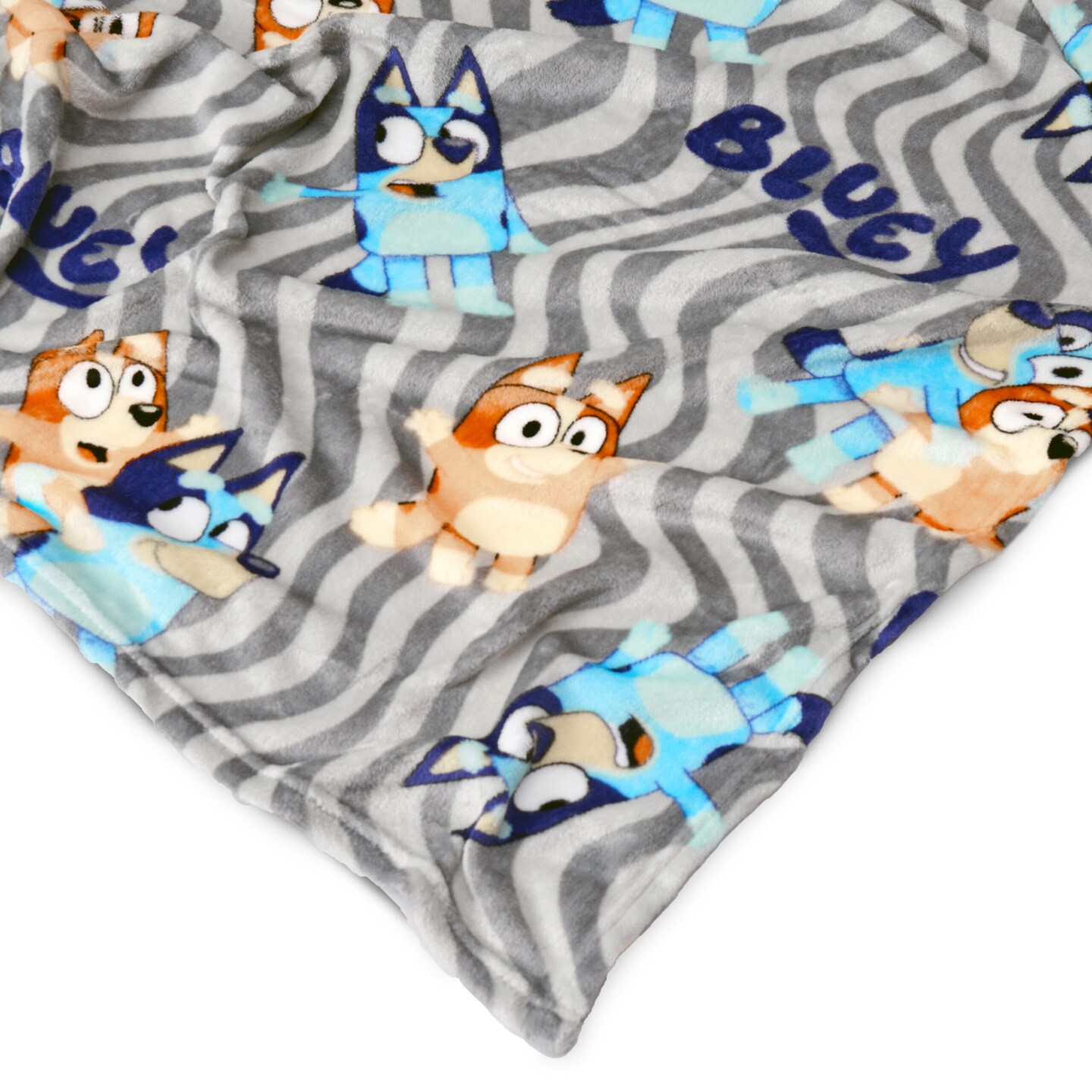 BBC Studios Bluey Fun Silk Touch Throw Blanket 50X60 inches and Hugger Set, 11 inches
