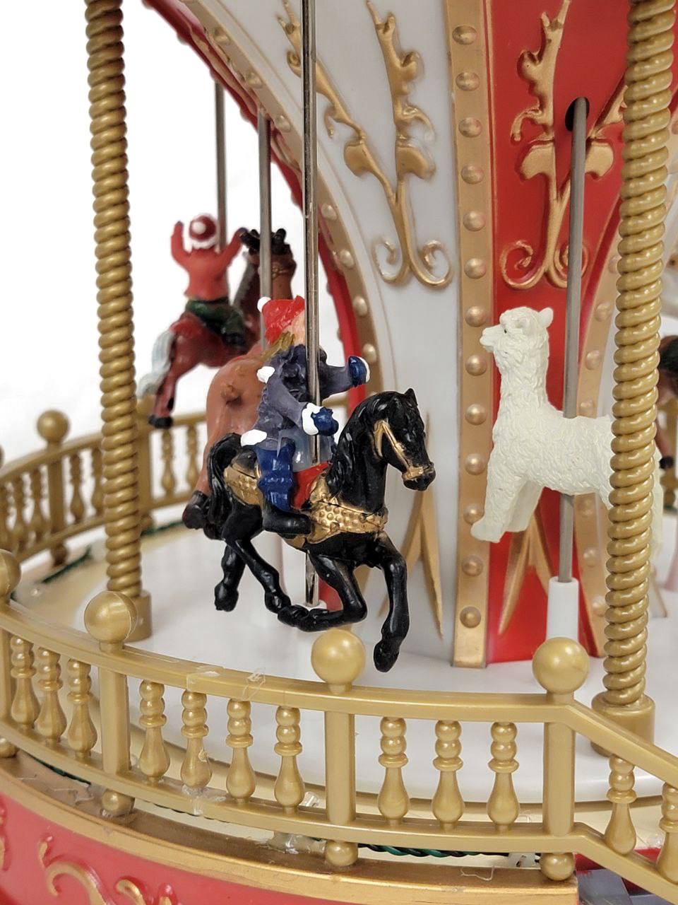 Christmas Carousel Decoration. Animated Christmas Village