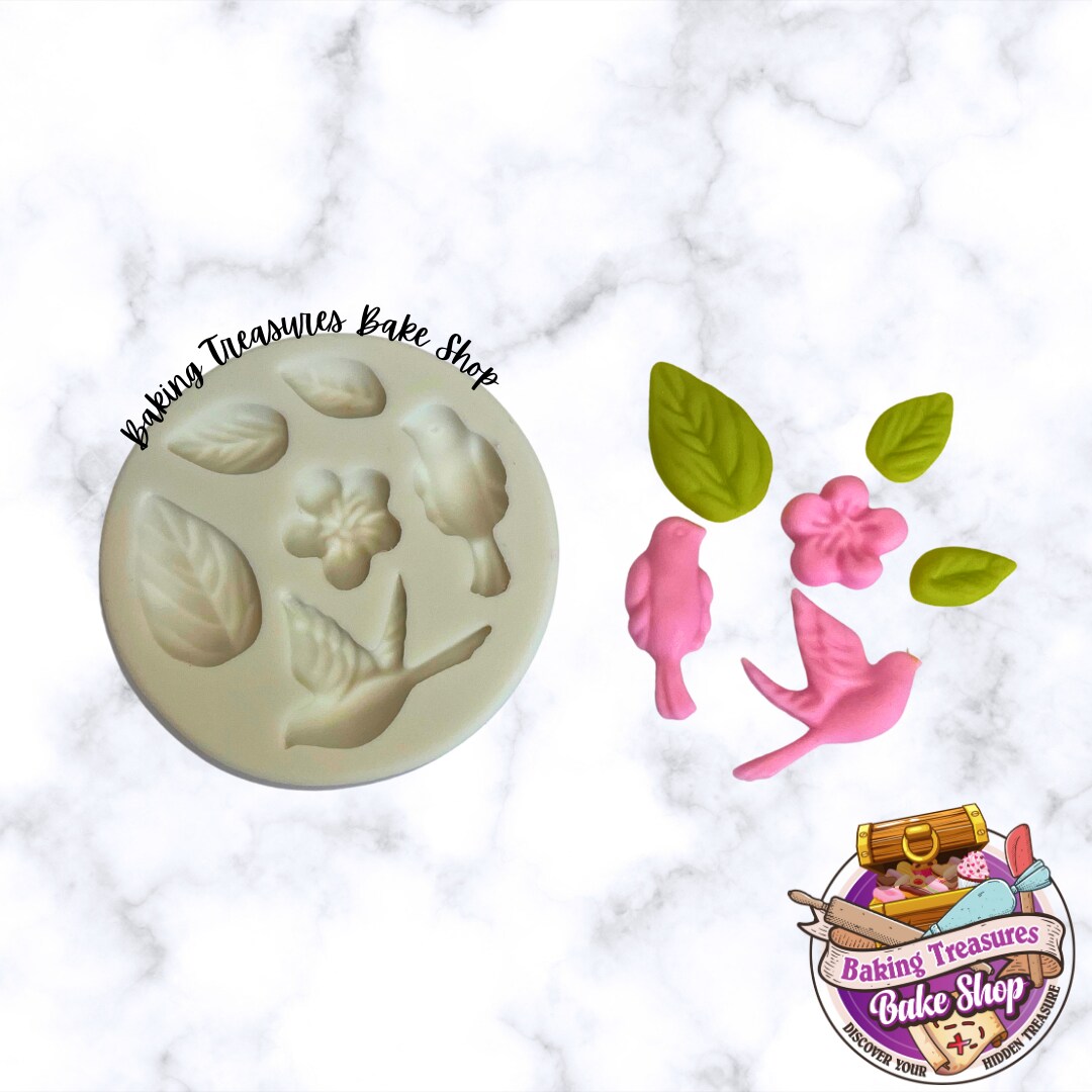 Leafs and Birds Silicone Mold