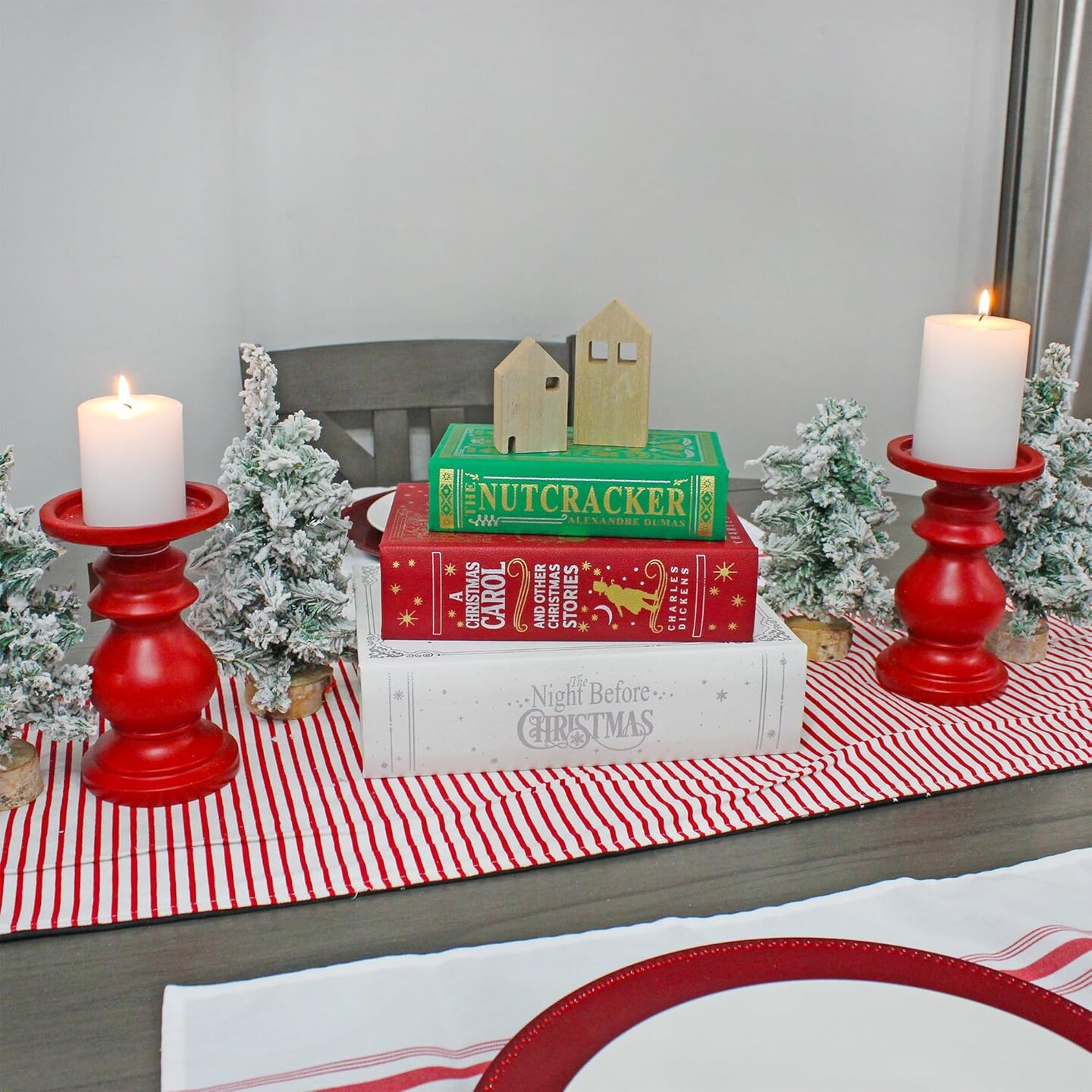 Magic Nesting Christmas Books (Set of 3); Russian Doll Style Hidden Books, Holiday Themed Fake Books