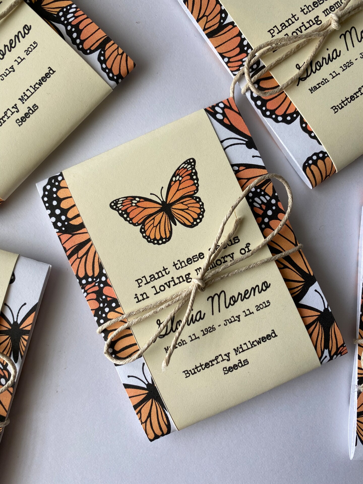 Personalized Memorial Butterfly Milkweed Seed Packets | Butterfly ...