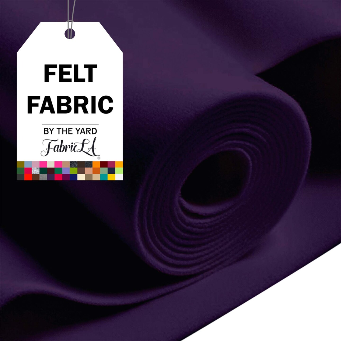 FabricLA Acrylic Felt Fabric - 72" Inch Wide 1.6mm Thick Felt by The Yard - Use Soft Felt Sheets for Sewing, Cushion, and Padding, DIY Arts & Crafts (Half Yards, Plum)