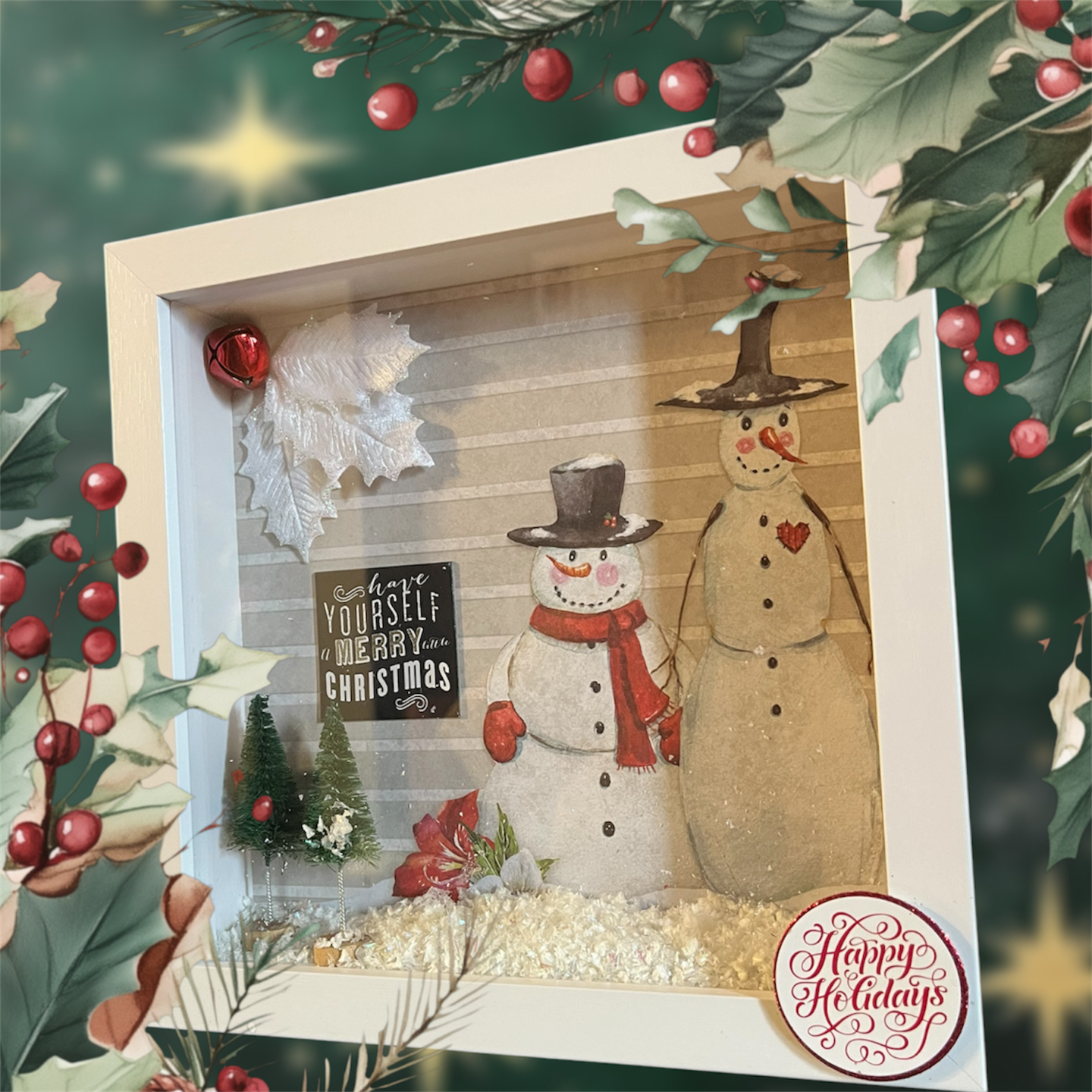 Christmas tabletop shadow box | MakerPlace by Michaels