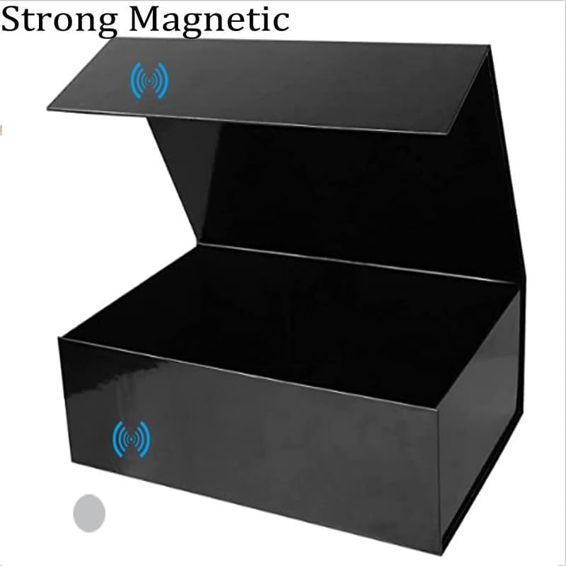 Black Gift Boxes with Lids for Presents.Small Gift Decorative Boxes 10.5 * 7 * 3in,Bridesmaid Proposal Boxfor Wedding,Christmas,Birthday(5PCS)