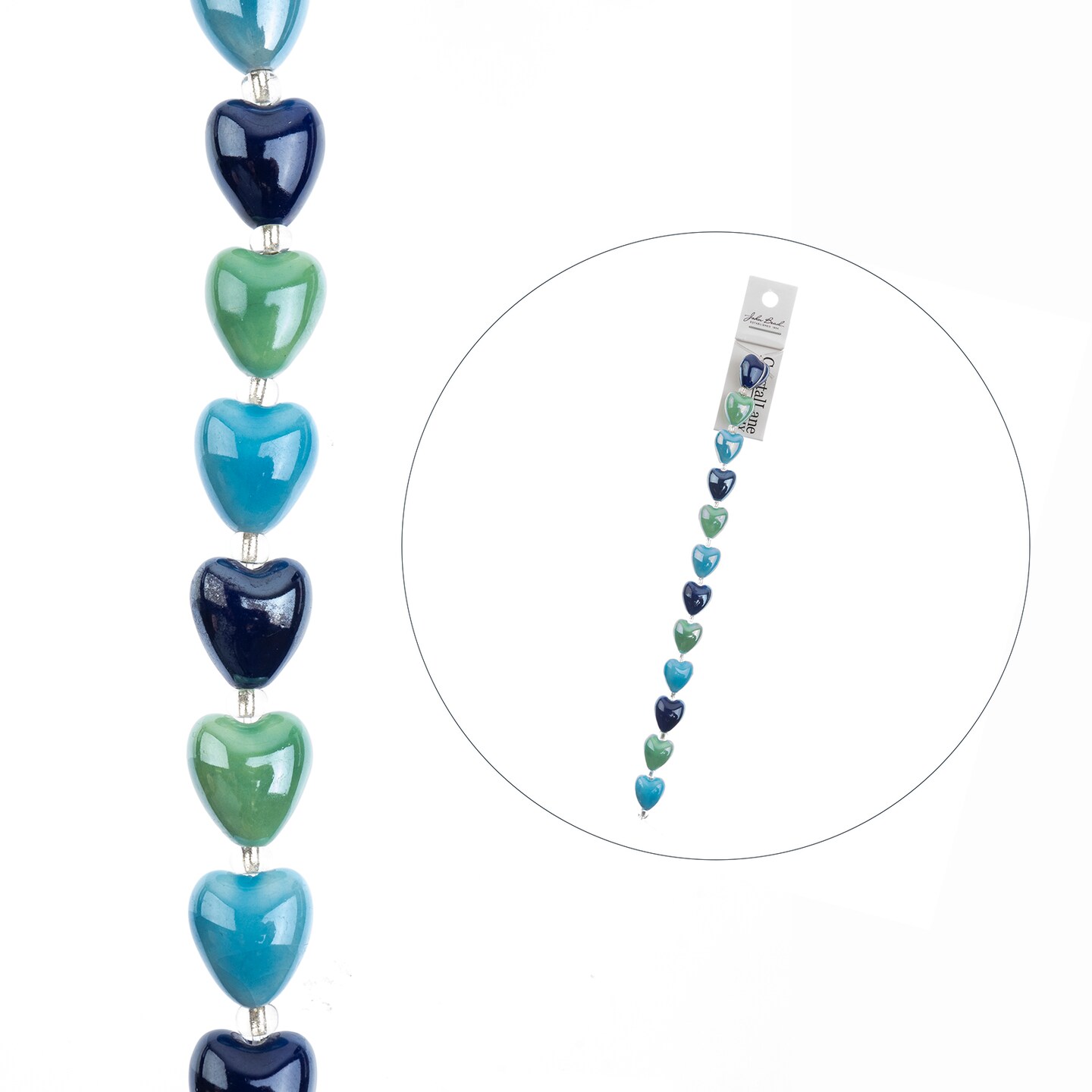 Crystal Lane DIY 7&#x22; Designer Glass Focal Bead Mix Strand