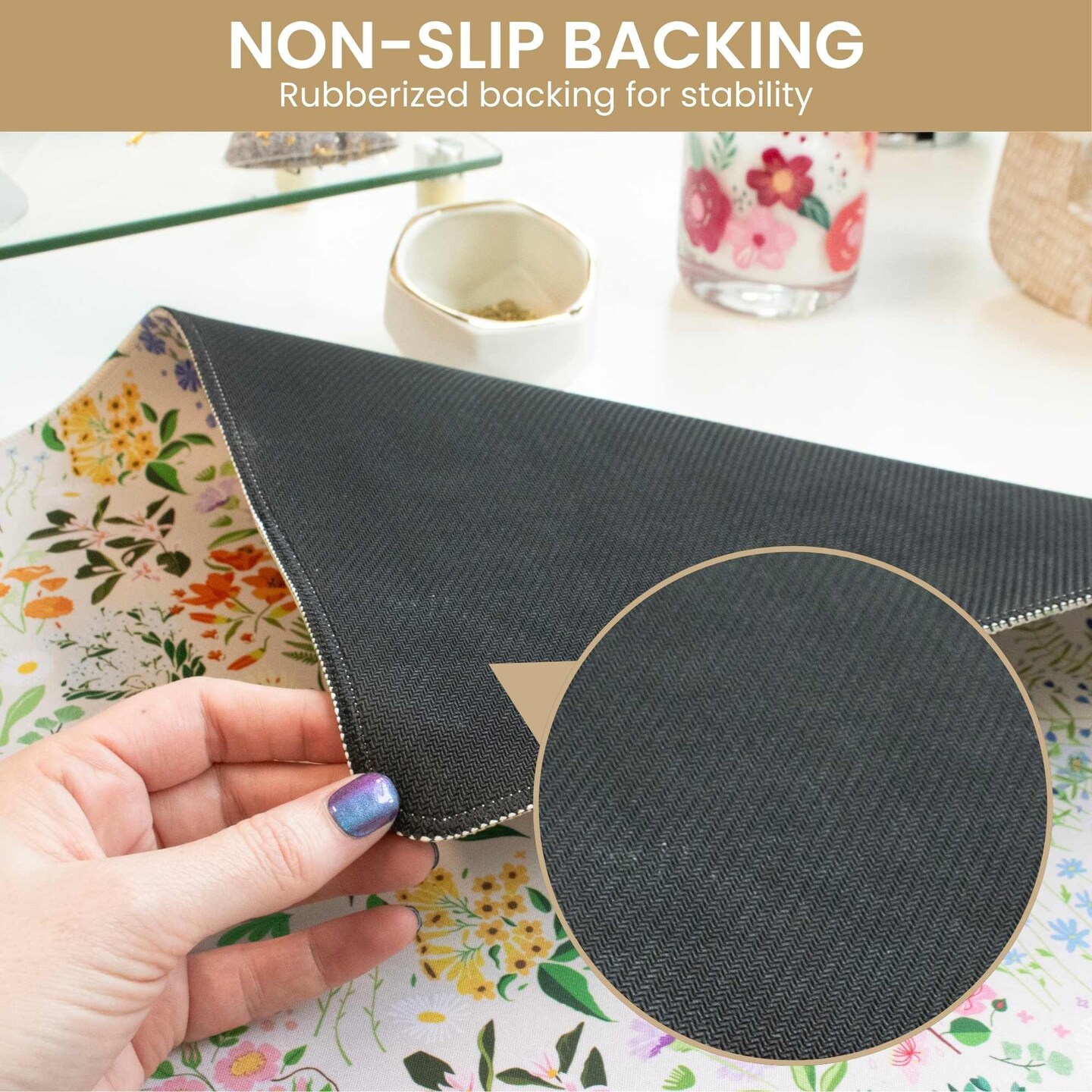 bloom daily planners Large Desk Mat, Garden Party