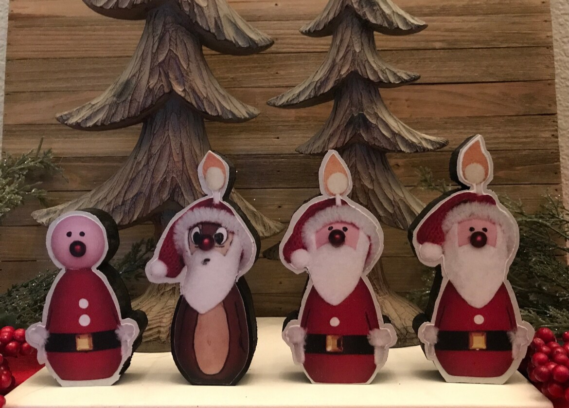 マニー　クリスマス3点セット Disney Chip and Dale Mischief Santa Candle Set Vintage Cartoon