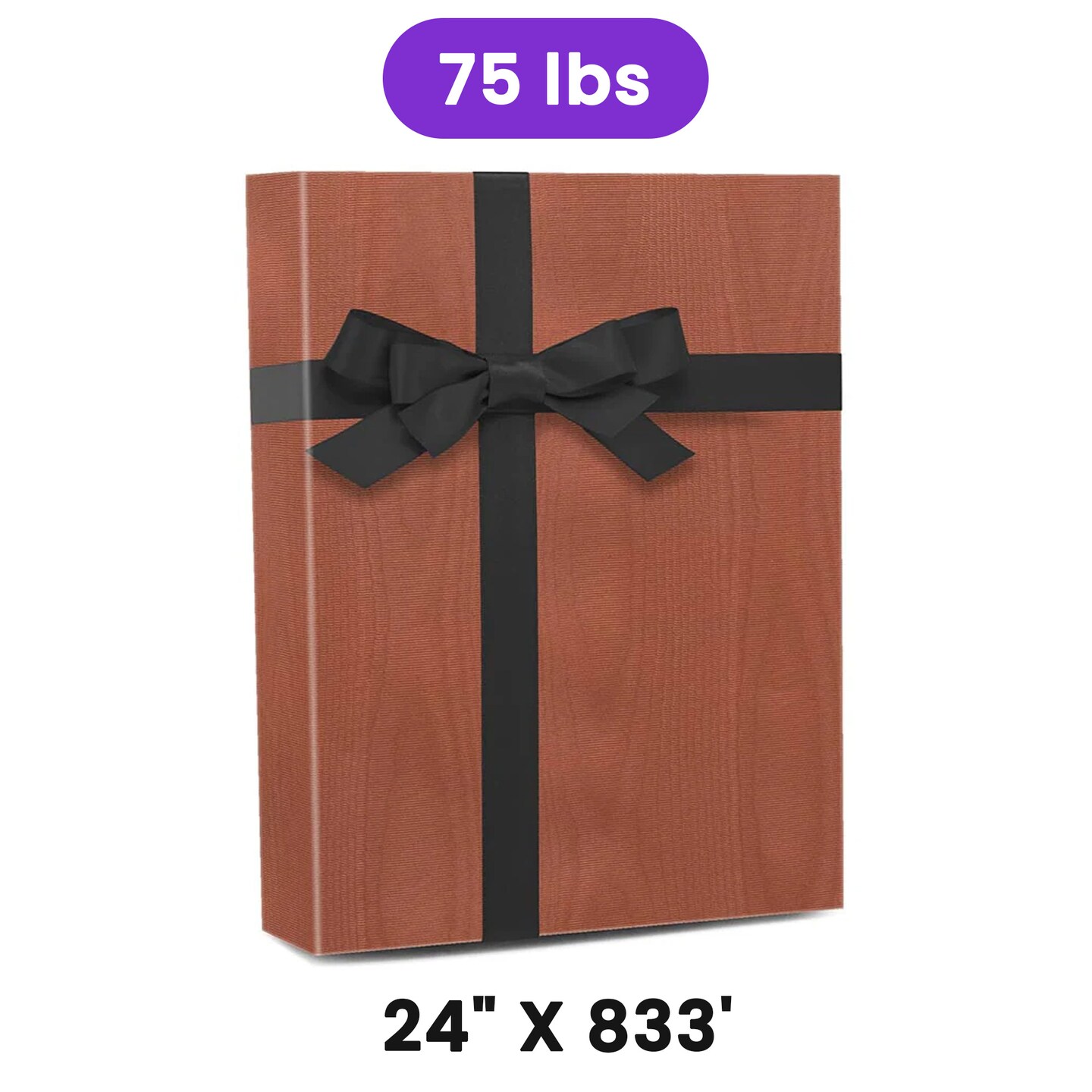 Copper Embossed Metallic Wrapping Paper Pattern 24&#x22; x 833&#x22; Jumbo Roll