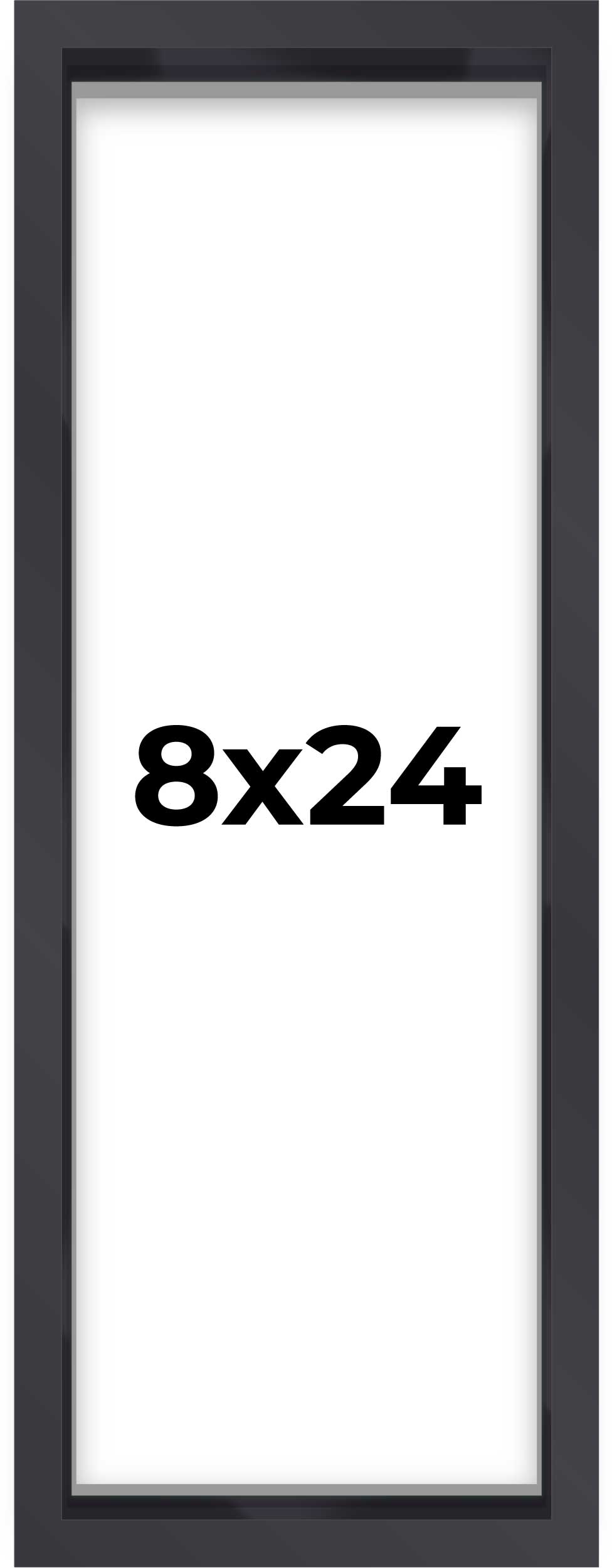 Panoramic Shadow Box 3/4" Depth Black Picture Frame - UV Acrylic, Backing, Hanging Hardware