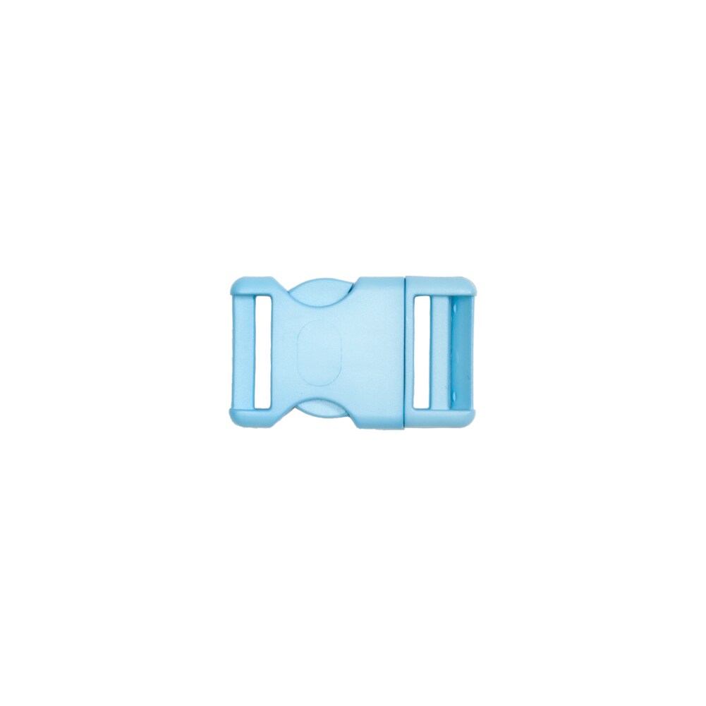 Lucille Italian Medium Plume Blue Plastic Release Buckle - 2.25” X 1.375”