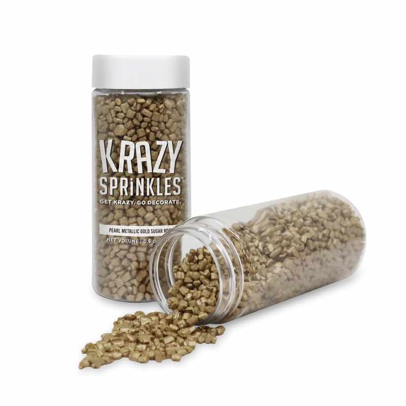 Metallic Gold Pearl Sugar Rocks Sprinkles