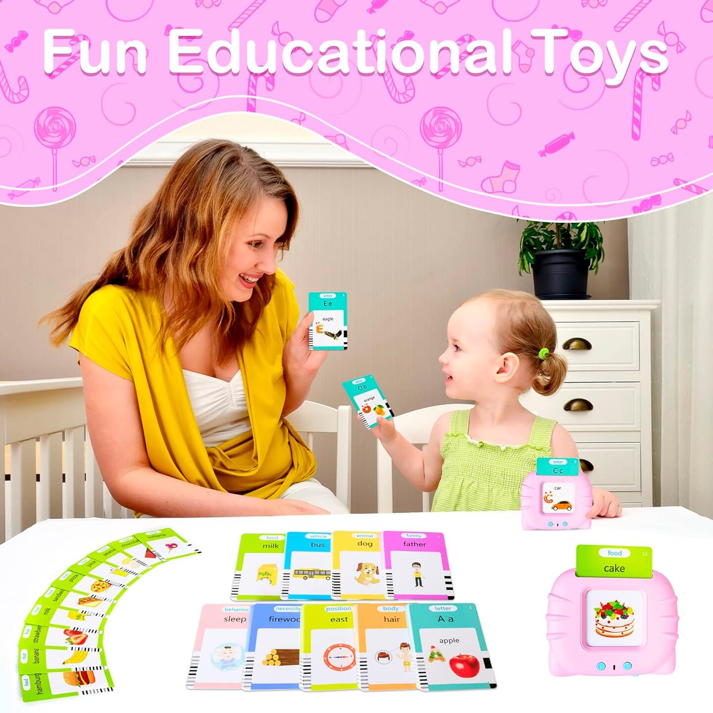 510 Talking Flash Cards for Toddlers 2-4 Years