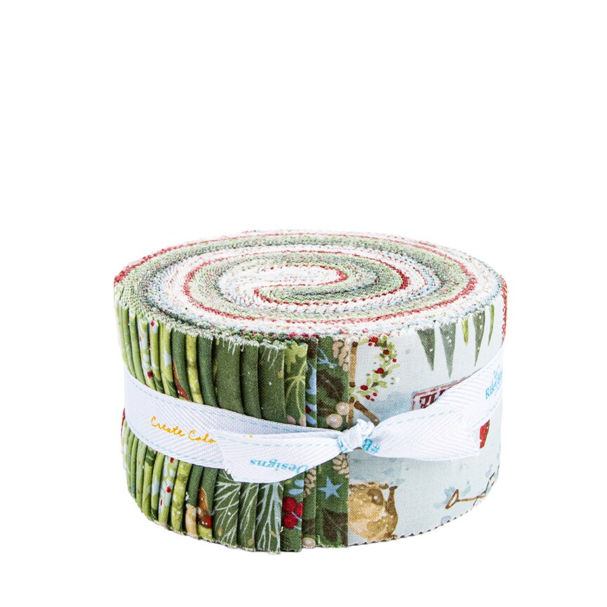 Santa&#x27;s Tree Farm 2.5&#x22; Strip Roll (Jelly Roll / Rolie Polie) by Lisa Audit for Riley Blake (RP-16450-40)