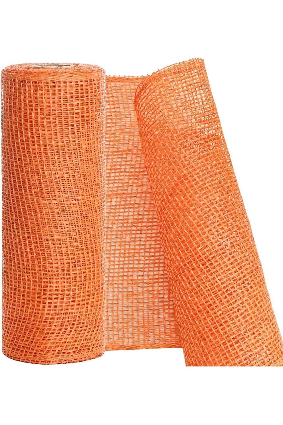 10&#x22; Poly Burlap Mesh Ribbon: Orange