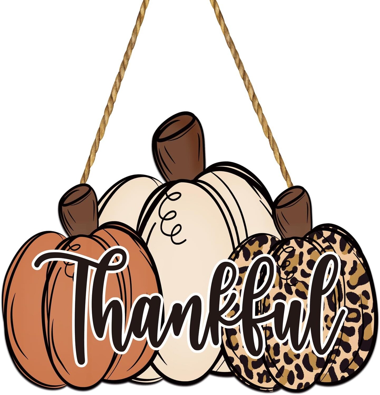 Fall Door Decor Thankful Sign Leopard Fall Pumpkin Wall Decor | Michaels