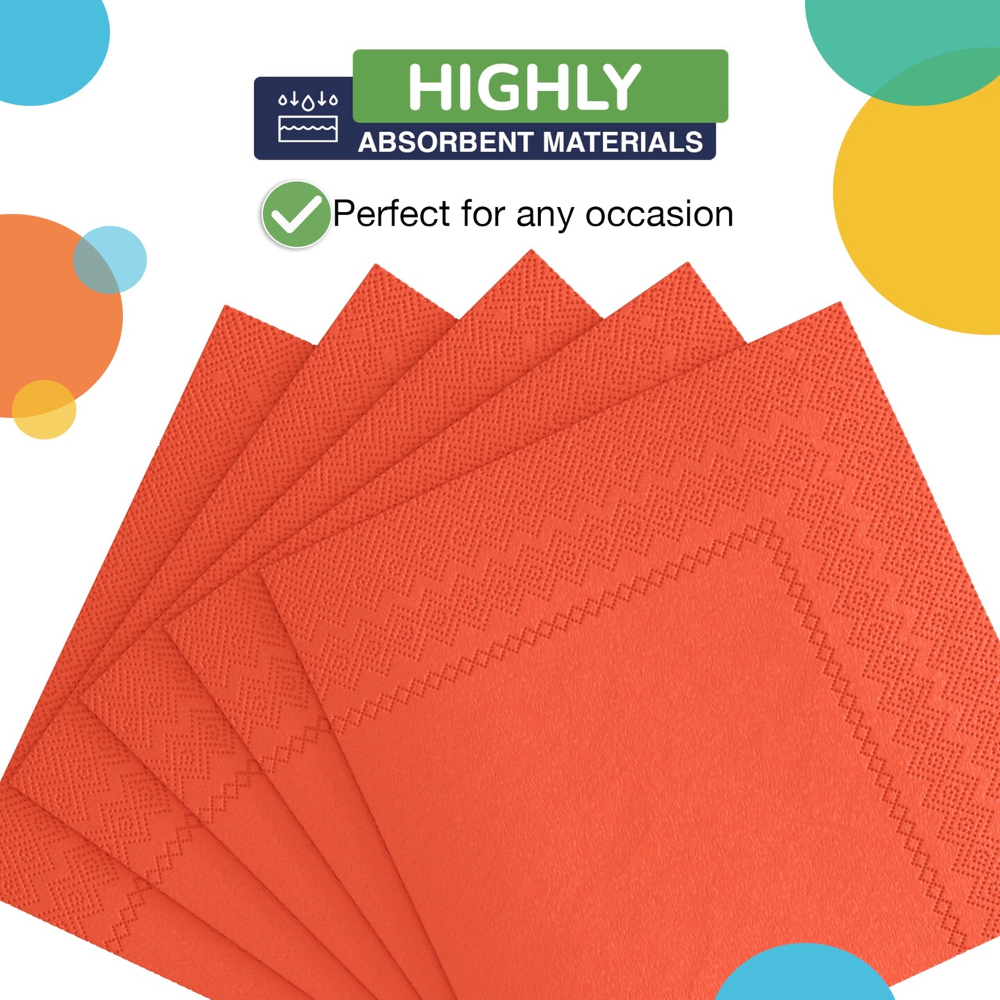 Party Solids Paper Napkins Disposable Everyday 100 Pcs 2 Ply Napkins Paper Everyday For Parties & Party Supplies