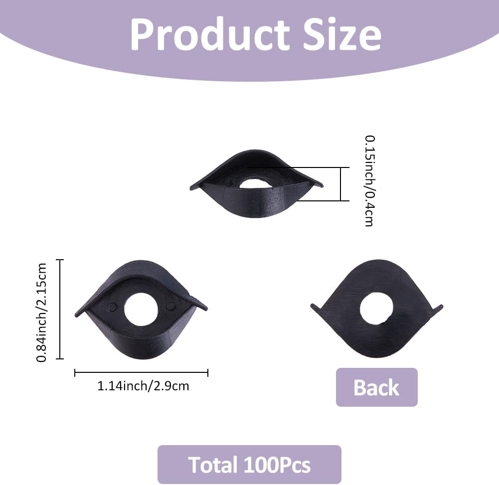 100Pcs 29mm Double Eyelid Safety Eyes for Amigurumi – Crochet, Plush, Dolls & DIY Crafts