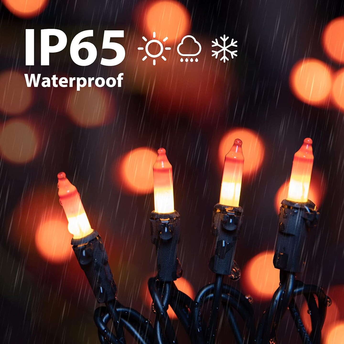 Candy Corn Halloween String Lights - Yellow &#x26; Orange