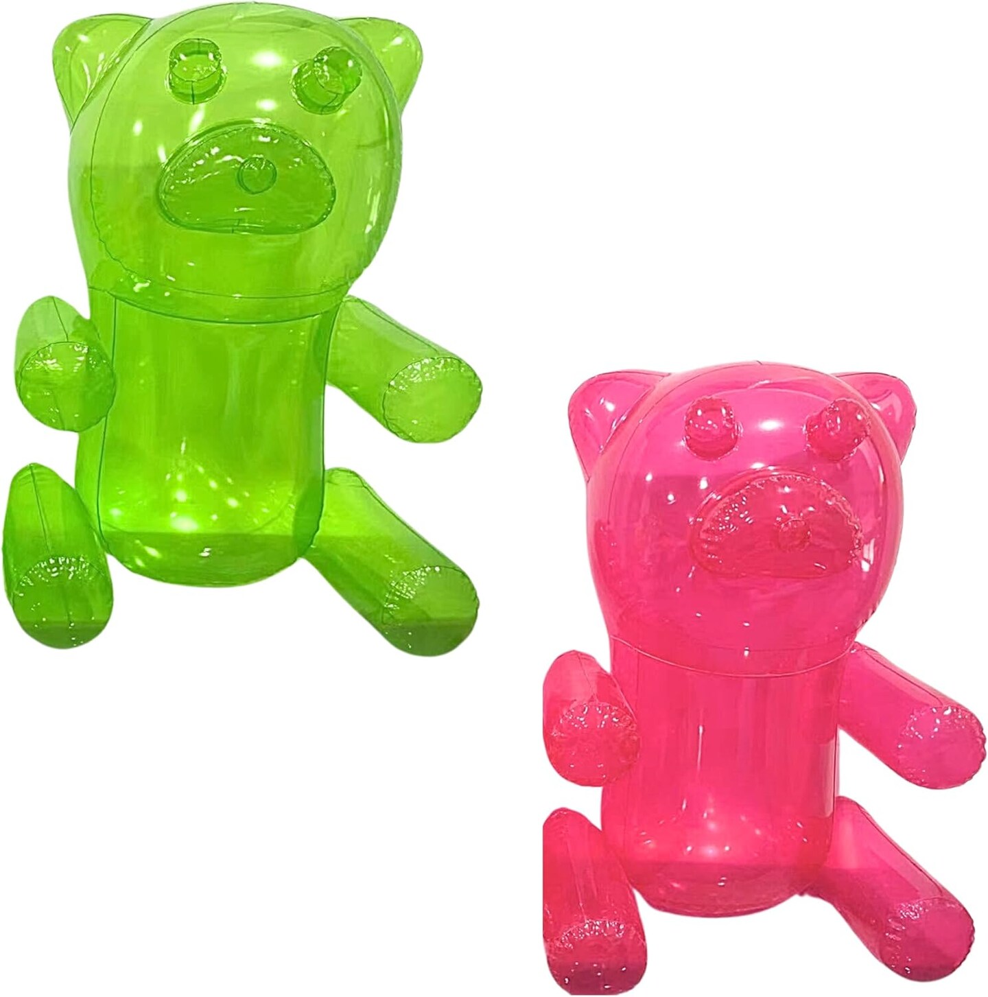 4E's Novelty 2 Pack Inflatable Gummy Bears - 36'' Large Fun Gummy Bear Party Decorations, Colorful Gummy Bear Decor, Perfect Gummy Bear Party Favors