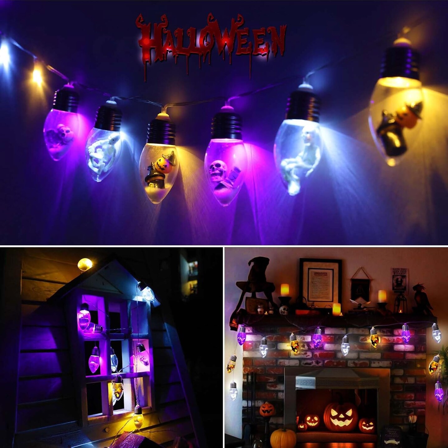 Halloween Bulb String Lights Decorations - Halloween