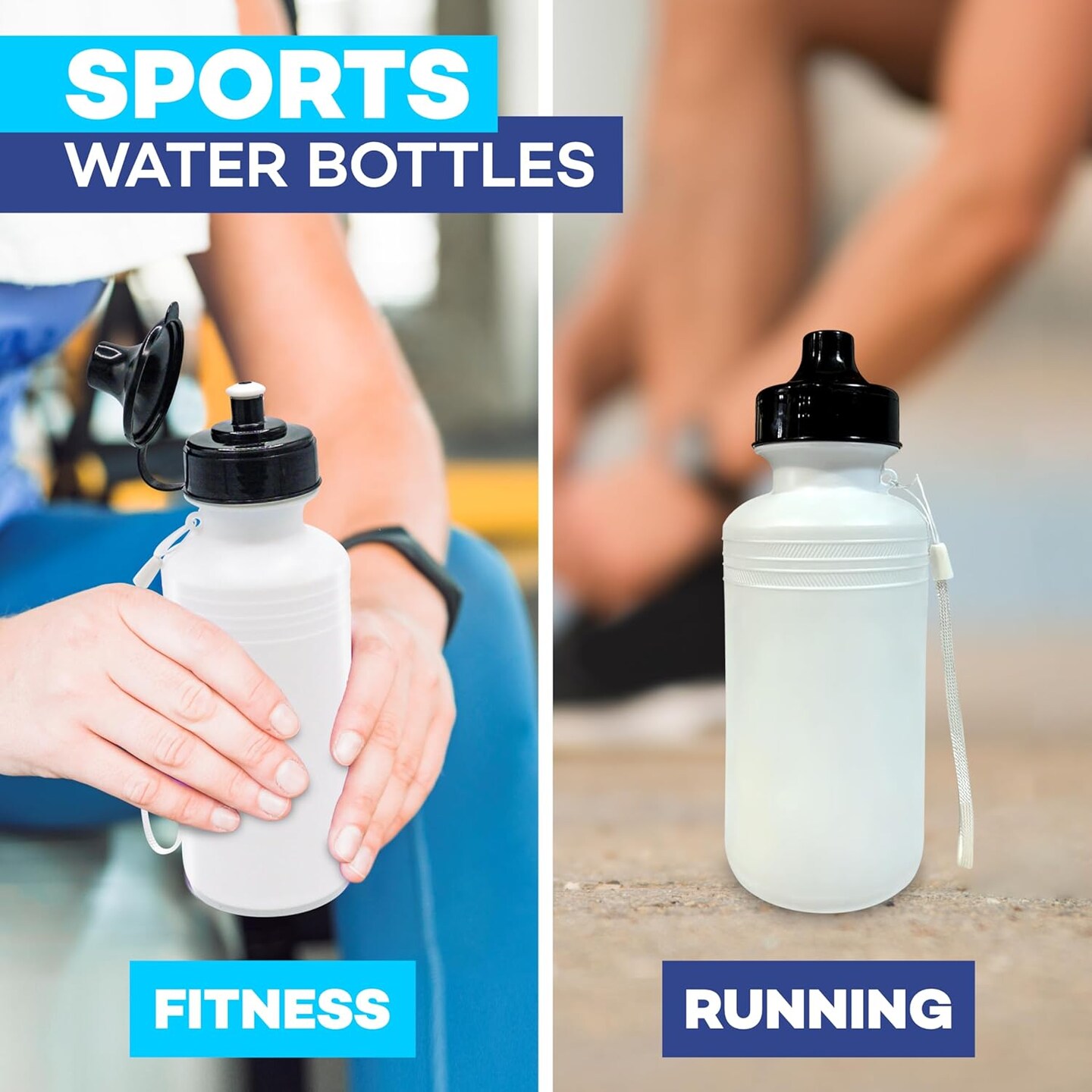 4E&#x27;s Novelty Bulk Water Bottles 12-Pack 18oz &#x2013; BPA-Free, Reusable Plastic Water Bottle for Kids &#x26; Adults