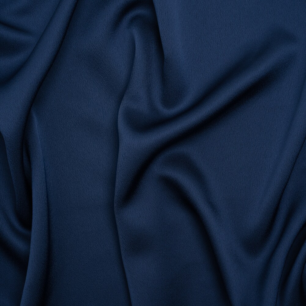 1 Yard Navy Blue Polyester Crepe Back Satin Polyester 56 Inch Wide