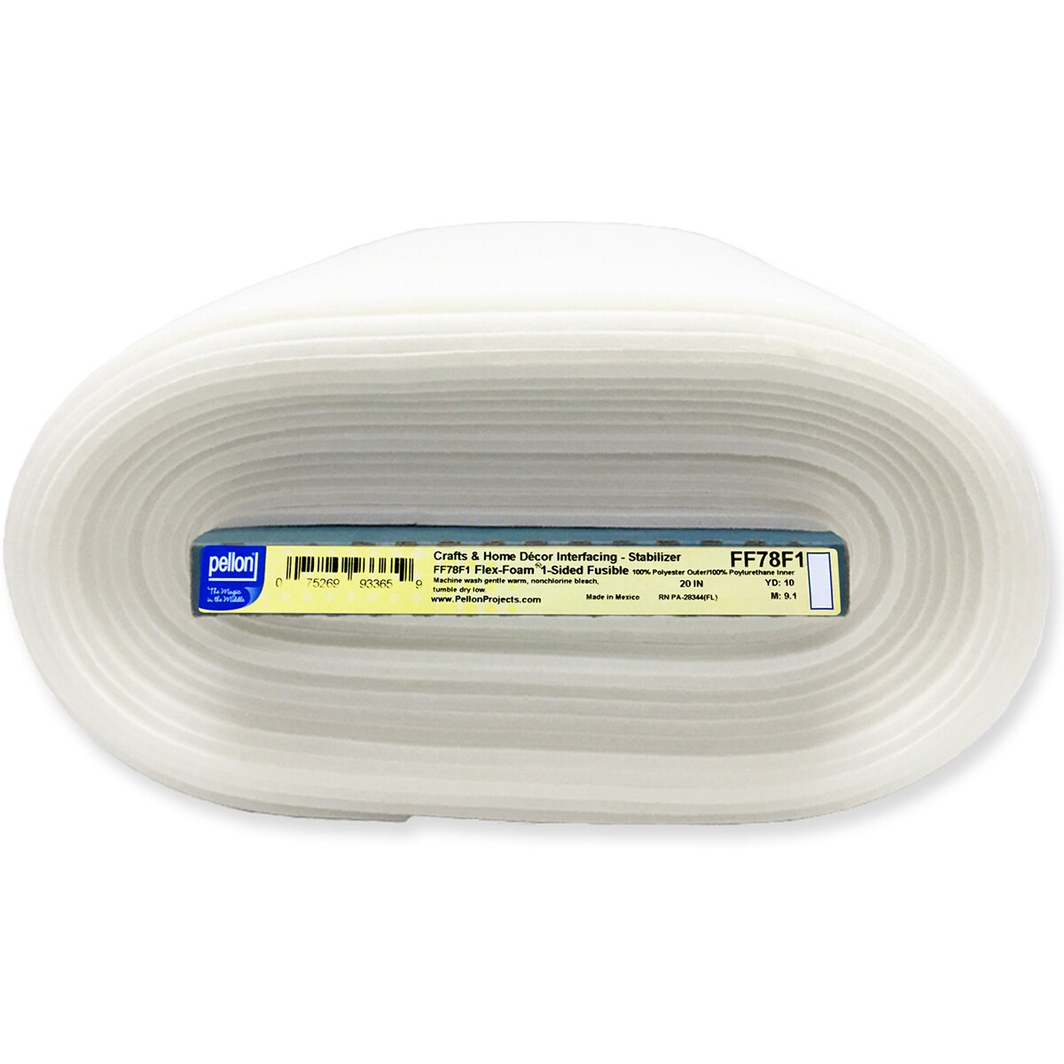 Pellon Flex-Foam 1-Sided Fusible Stabilizer-White 20&#x22;X10yd