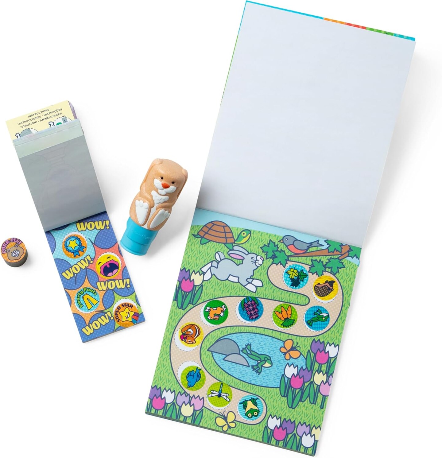 Bunny Activity Bundle – Stickers, Stamper, Mini Pad & Fidget Toy for Kids