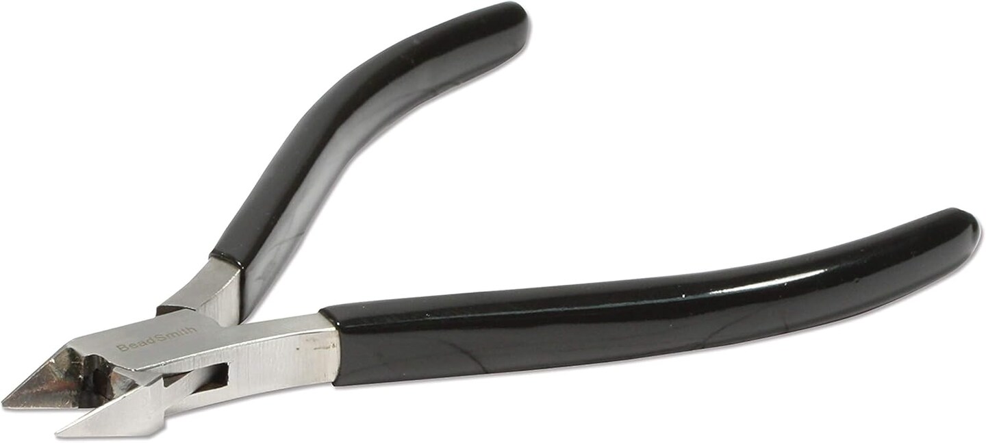 The Beadsmith Chain Nose Pliers – Extra Fine Tips – PVC Grip Handle with Double Leaf Springs – Jewelry Making Tool for Creating Bracelets, Earrings and Necklaces