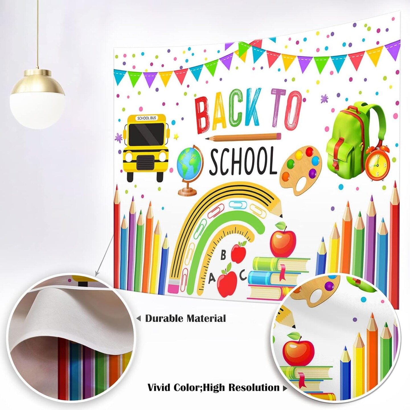 Back to School Backdrop First Day of School