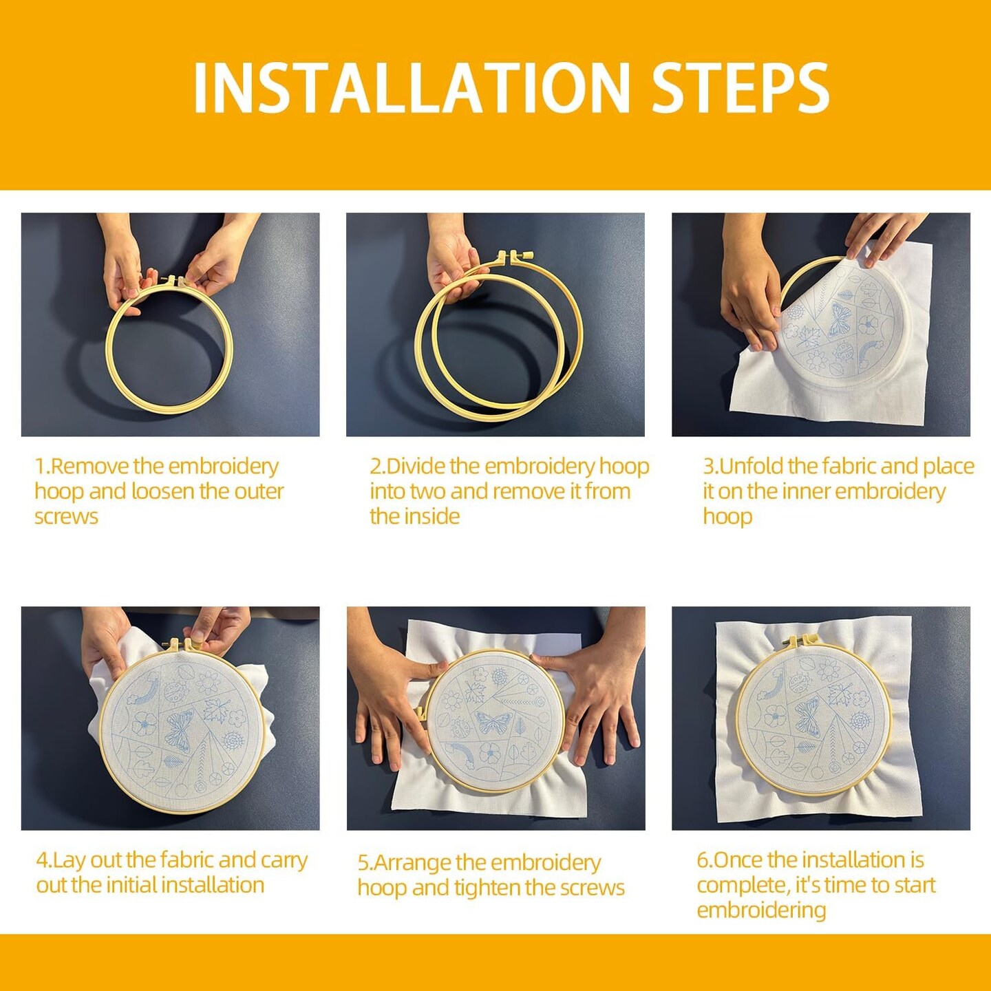 4 Sets Embroidery Kit for Beginners Adults Cross Stitch Starter Kits DIY Embroidery Kits