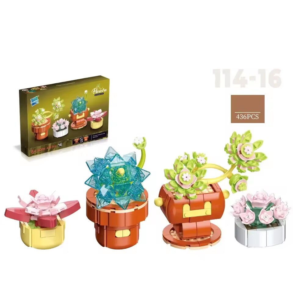 Plants Brick Building Set Wizardi F07N11-8-16(114)