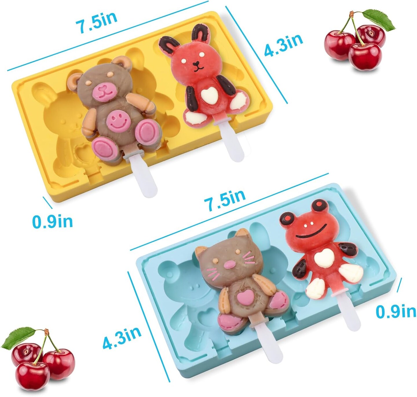 Silicone Popsicle Molds for Kids and Toddlers, BPA Free, Mini Baby Ice Pop Mold, Ice Cream Mold with Reusable Sticks, Popsicle Maker Mold Set Easy