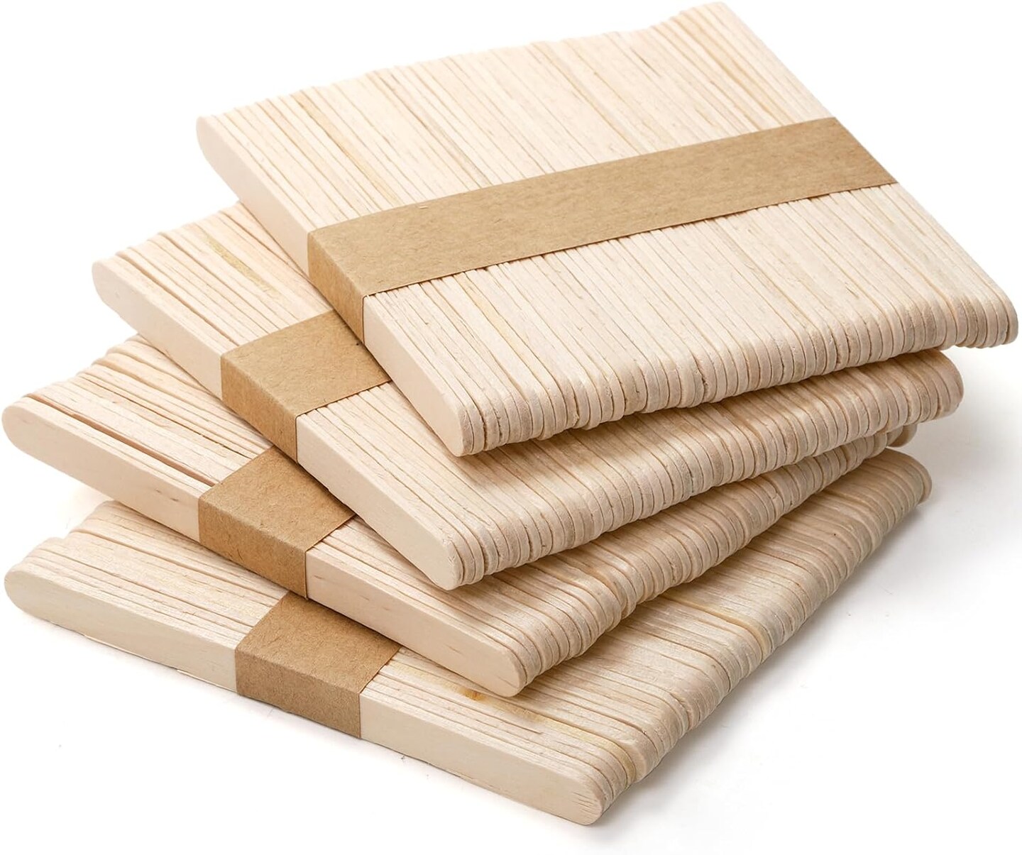 600 Pieces Popsicle Bags and Sticks Set, 300 PCS Disposable Plastic Popsicle Wrappers Clear Ice Cream Bags, 300 PCS Wooden Popsicles Sticks for DIY Making Cakesicle Candy Summer Party Supplies