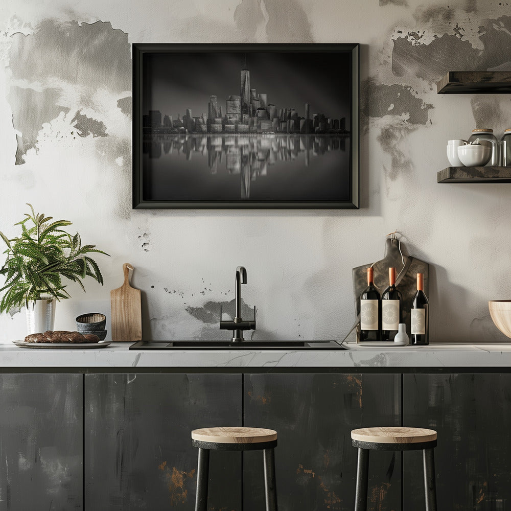 Vertex - Johnny Chen 24x36 Black Framed Art | Home or Office Art