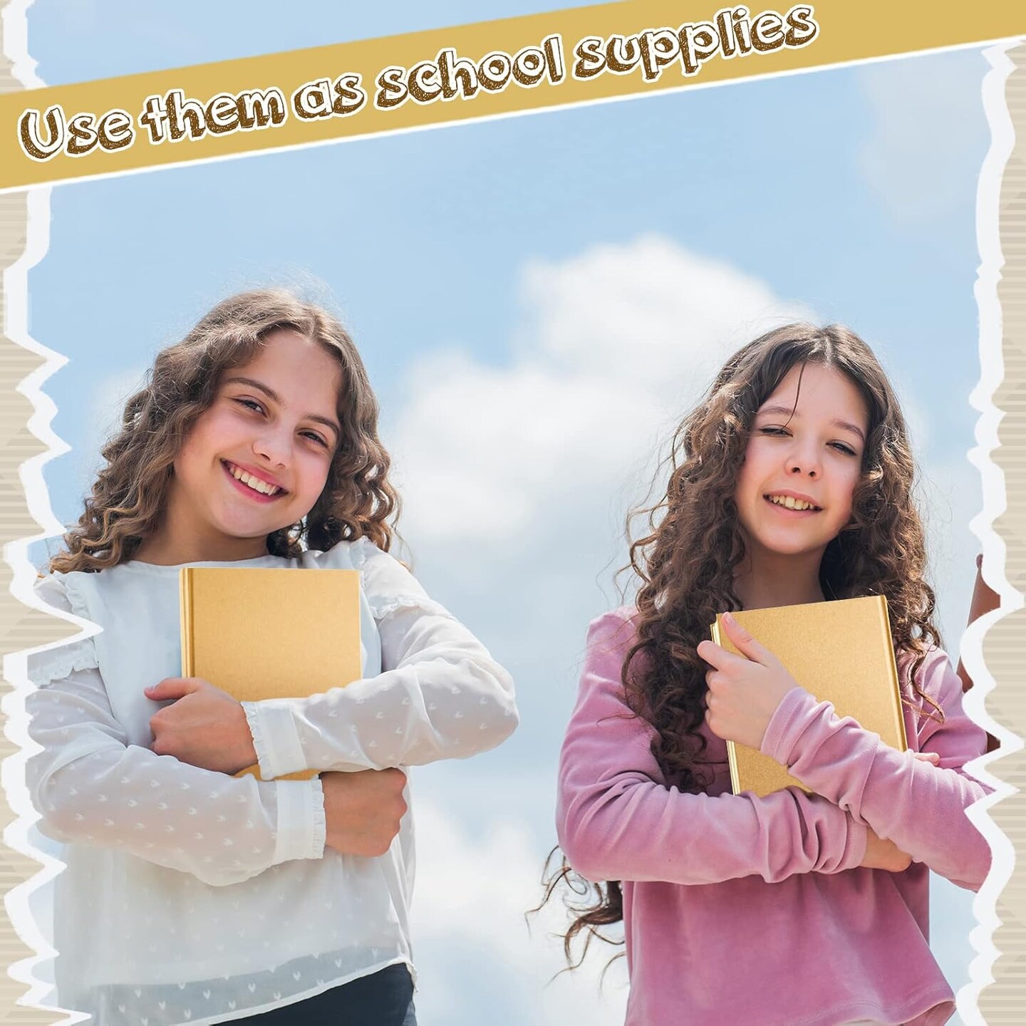 8 Pcs A5 Blank Kraft Notebooks Journals Bulk 100 Sheets/200 Pages Unlined Sketchbooks for Writing Drawing Composition Notebook