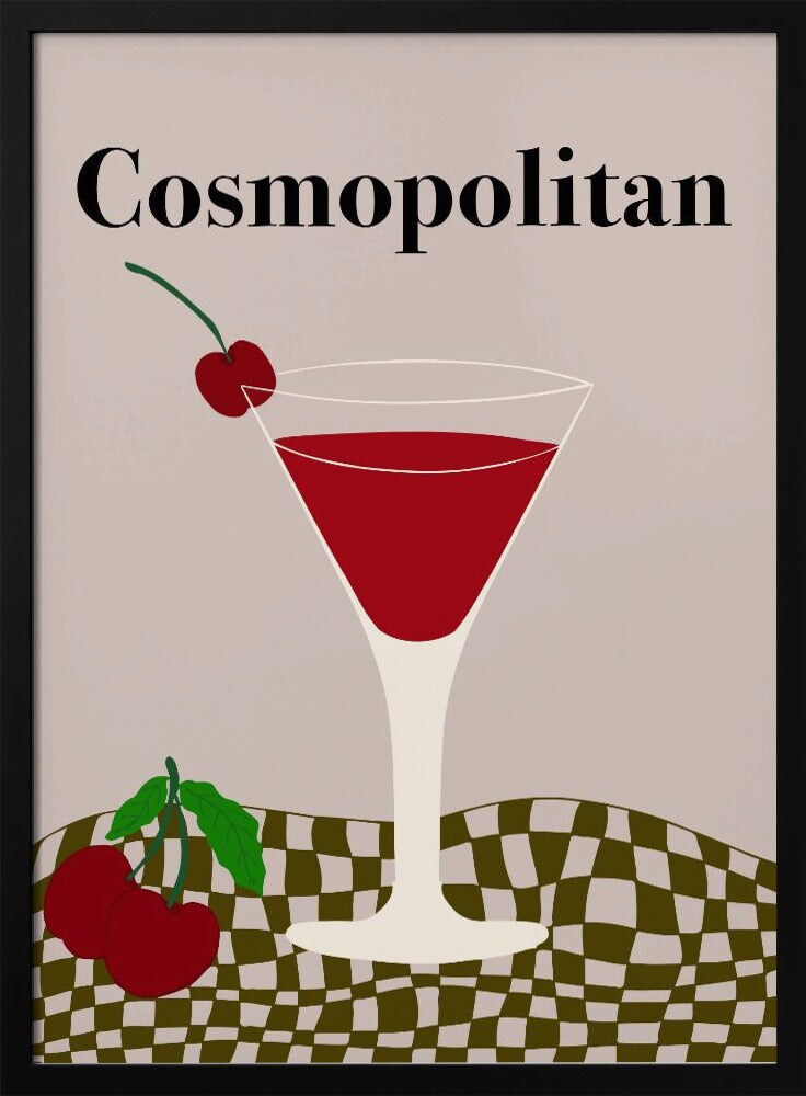 Cosmopolitan - Miho Art Studio 24x36 Black Framed Art | Home or Office Art