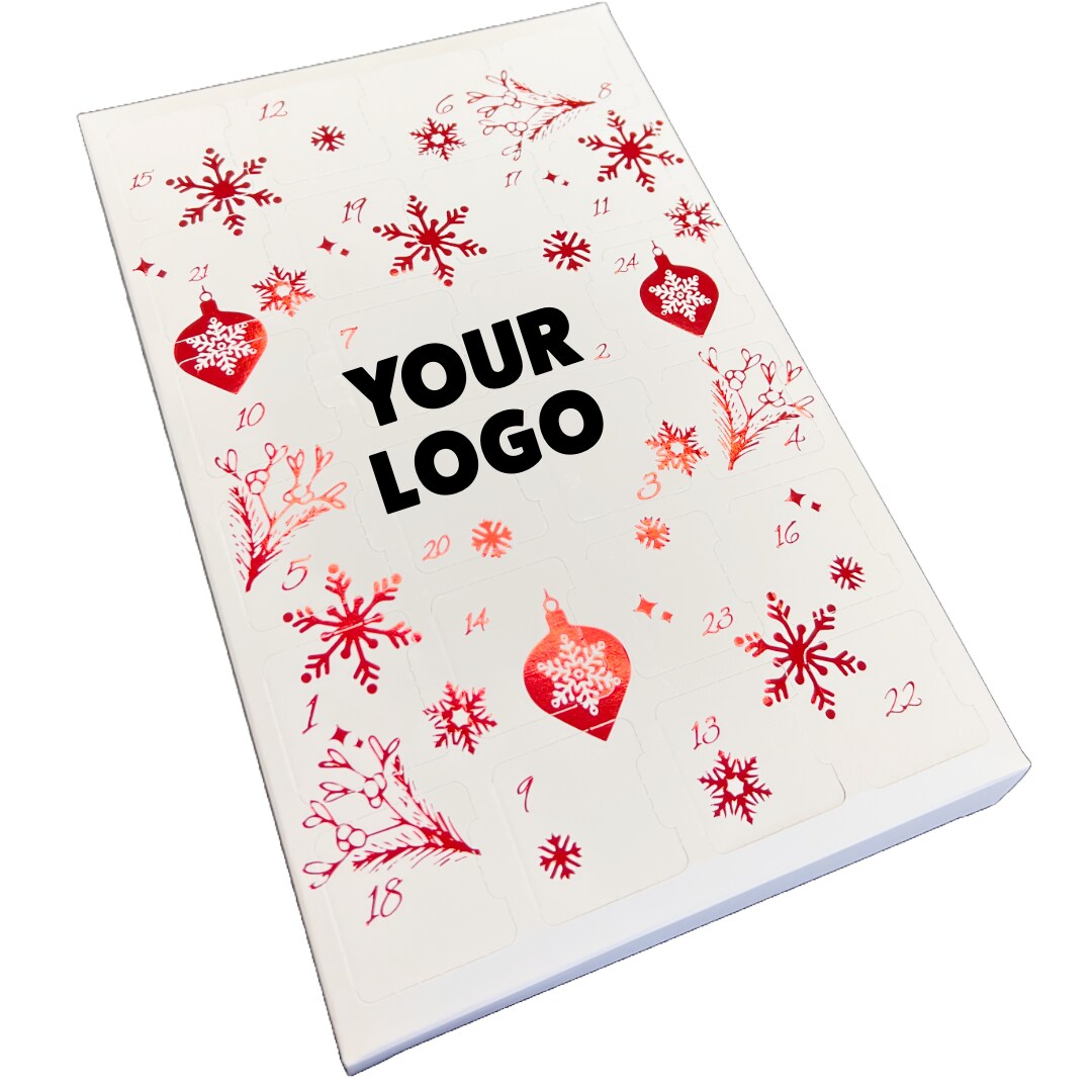 Made in USA - 10 Sets - Empty Advent Calendar Boxes/Trays - Burgundy Metallic - Food Safe - DIY Sublimation Personalization