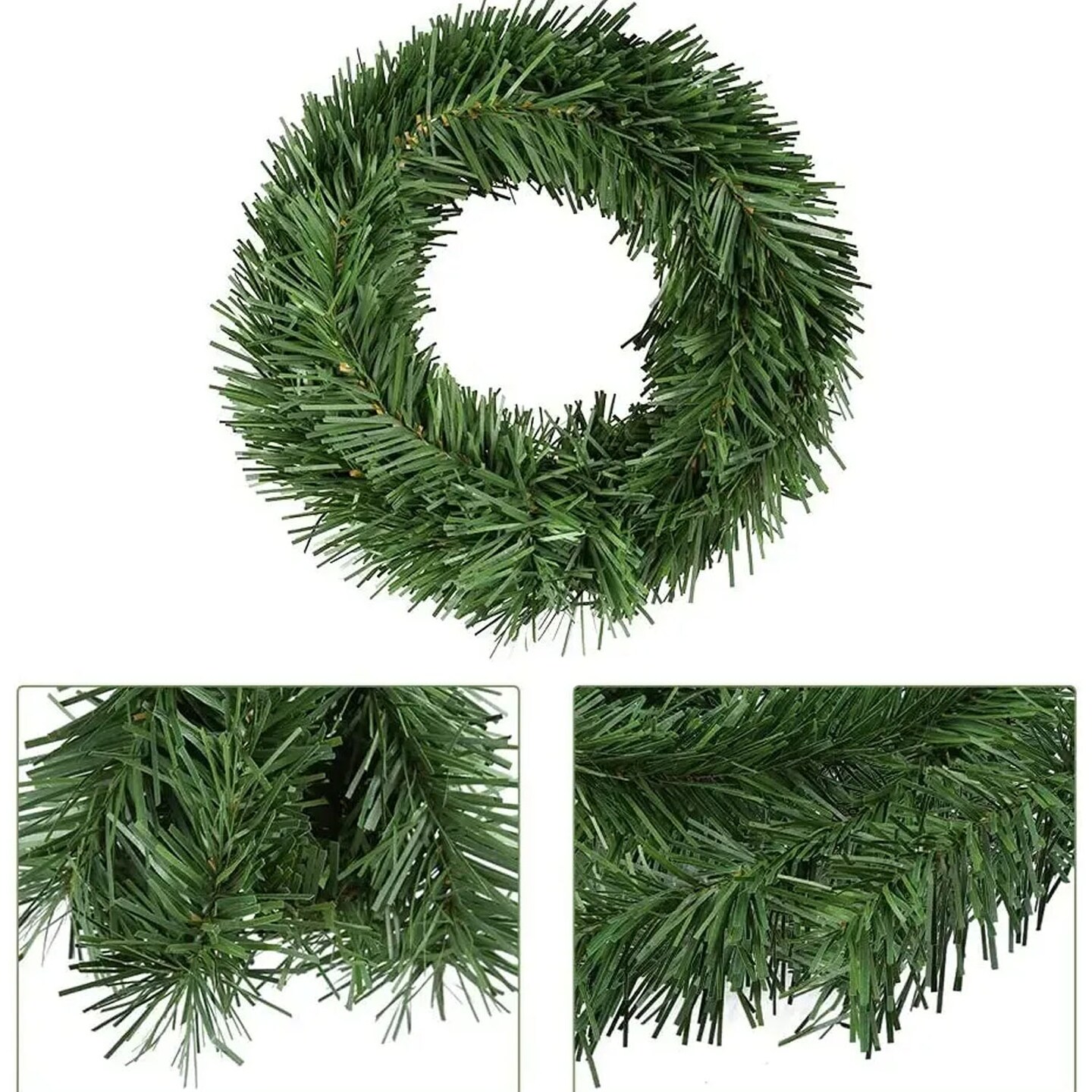 10&#x22; Unlit Artificial Windsor Pine Wreath Classic Christmas Greenery Decoration