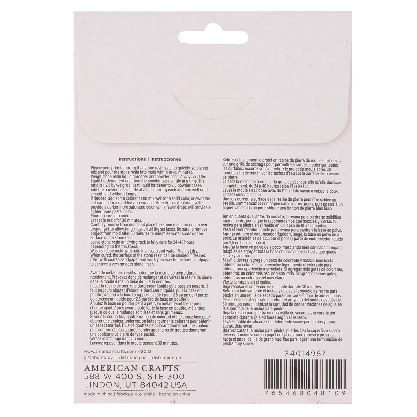 American Crafts Color Pour Stone Resin Silicone Mold-Cndle Hldr