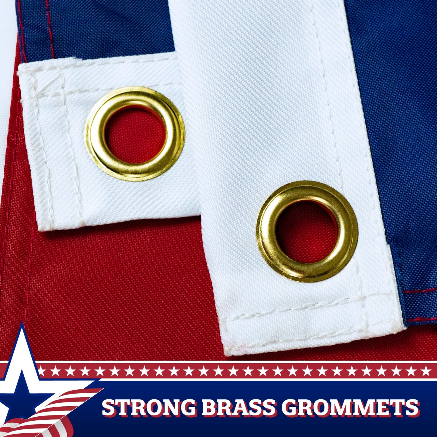 G128 3-Pack: American USA Pull Down Bunting Flag | 1.67x8 Ft | Embroidered Polyester