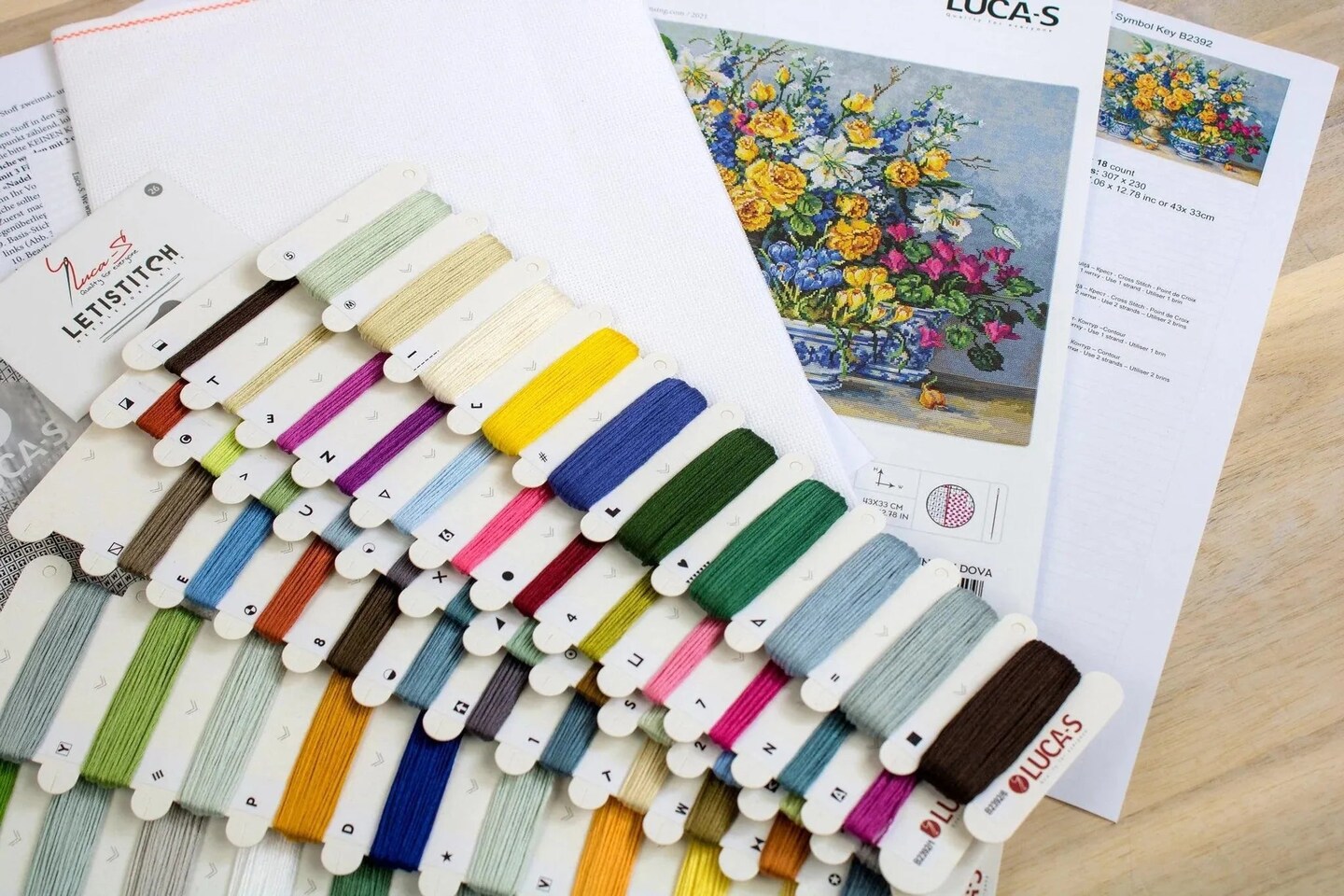 From Gabrielle&#x27;s Garden B2392L Counted Cross-Stitch Kit