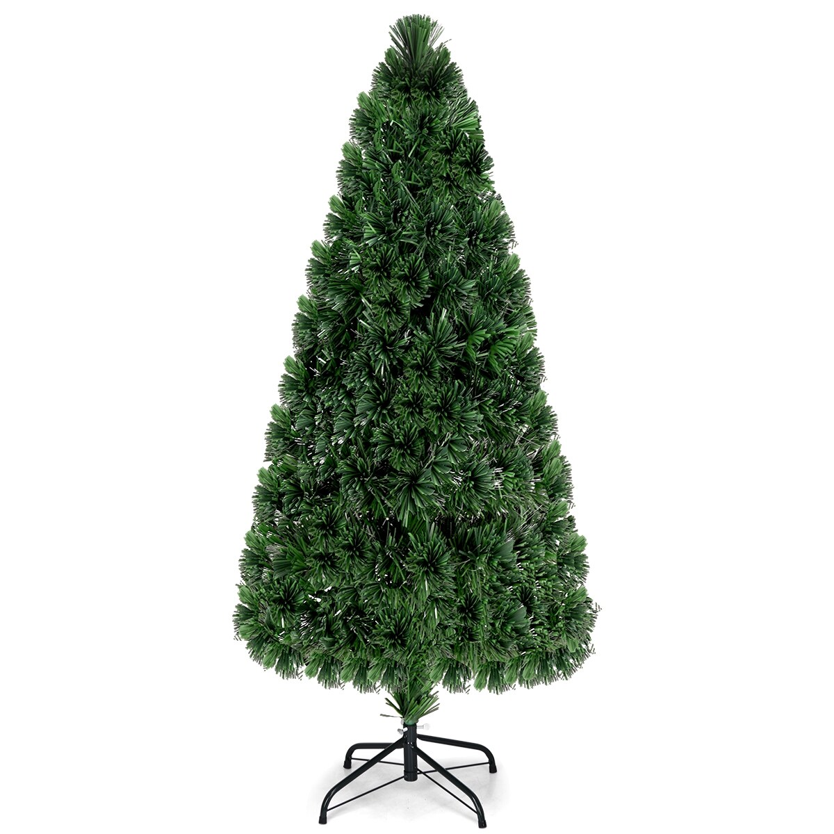 Green Pre-Lit Fiber Optic Christmas Tree LED Lights Indoor Holiday Decor